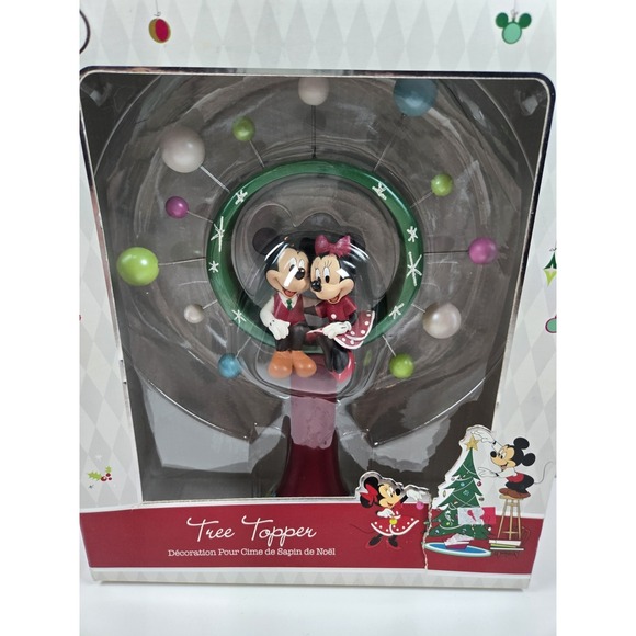 Disney Other - Mickey & Minnie Mouse CHRISTMAS TREE TOPPER Disney Store Holiday Decor 2014 Vtg.